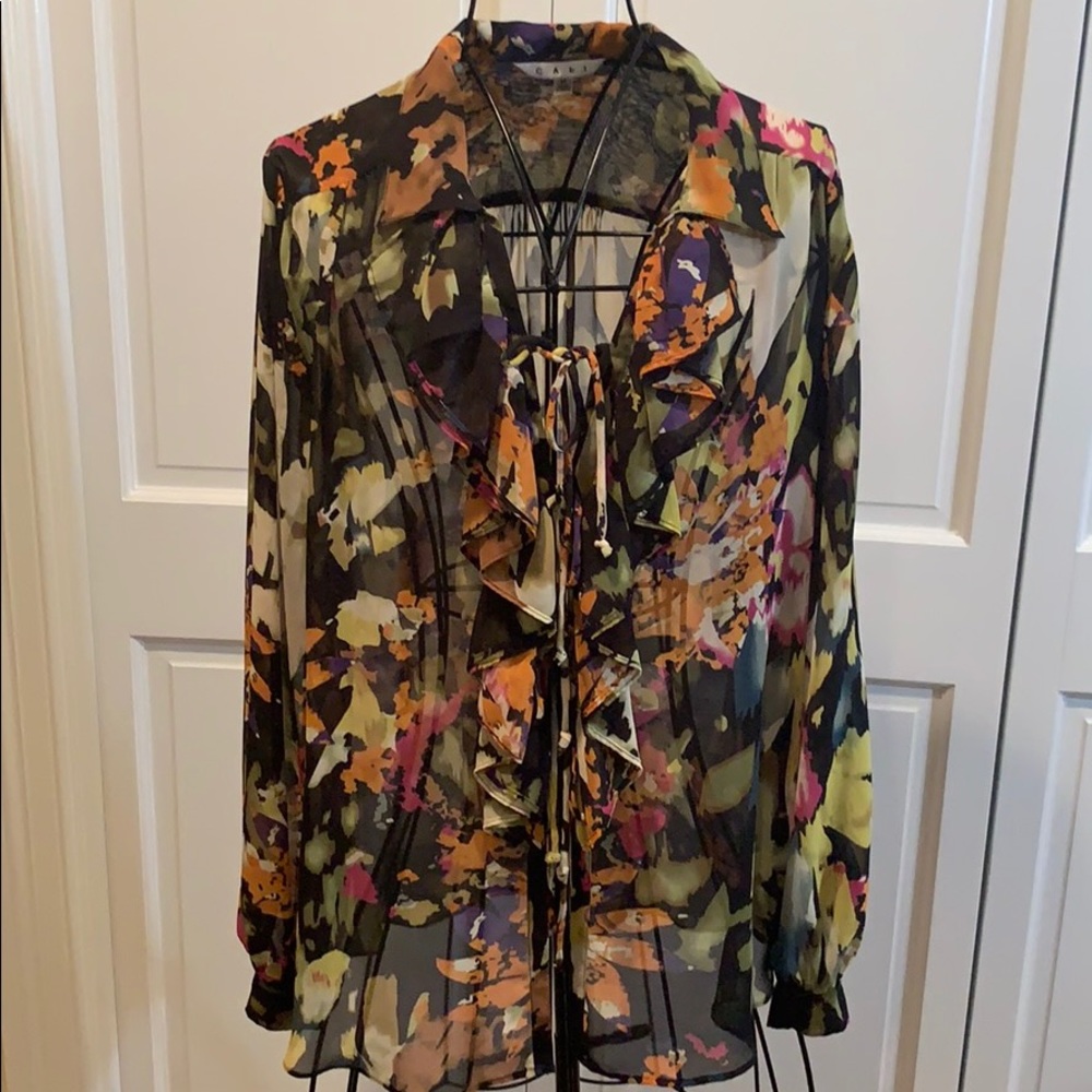 CAbi Tie-Front Blouse - Size Medium